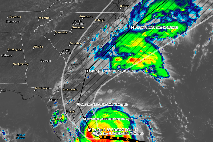Hurricane Dorian A Threat to Entire Southeastern US